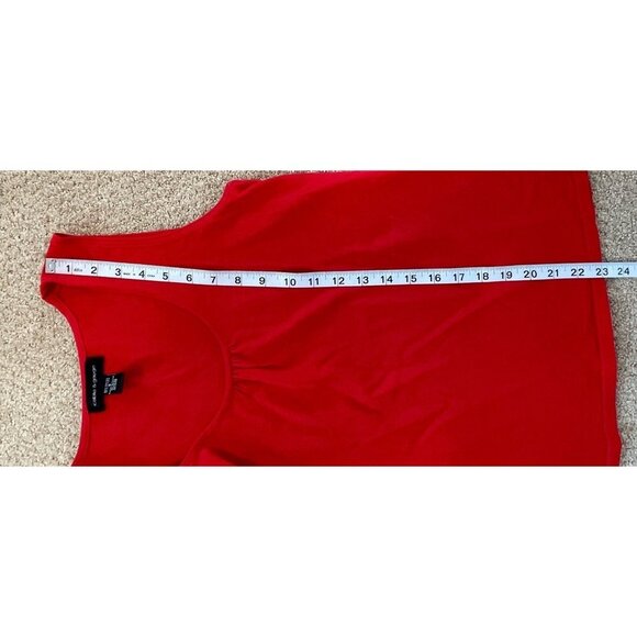 Sleeveless Summer Red Lightweight Tank Blouse Sz S - Picture 8 of 9